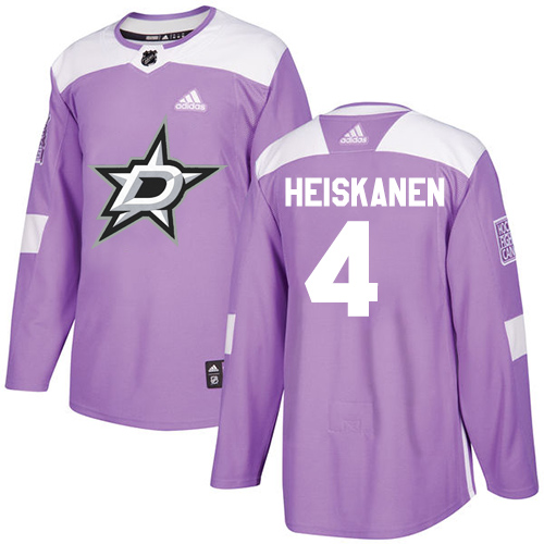 Adidas Stars #4 Miro Heiskanen Purple Authentic Fights Cancer Stitched NHL Jersey
